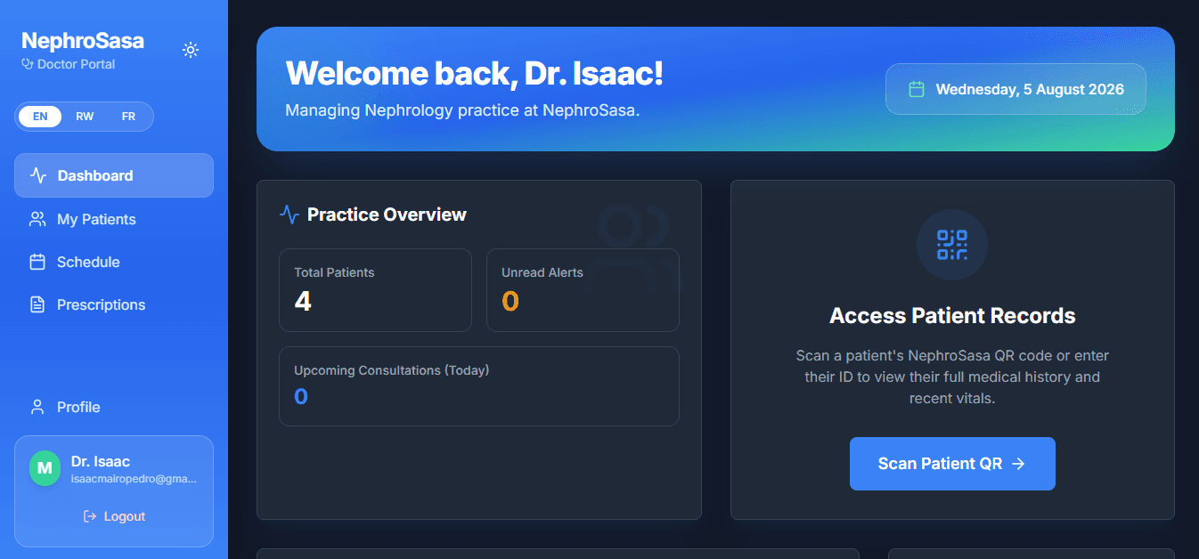 Doctor Dashboard & Consultation Schedule